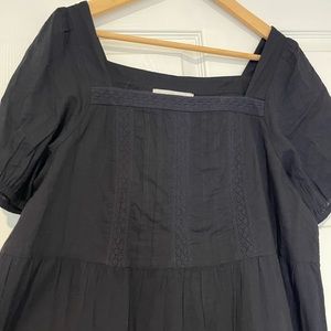 Black square neck dress from LOFT. NWT. Size L